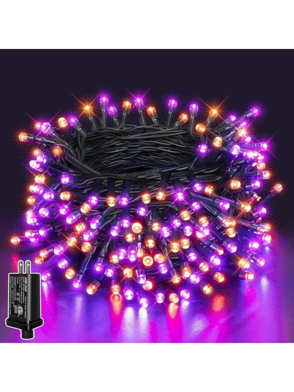 500 LED Halloween Purple and Orange String Lights 180 Ft Decor Haunted House new